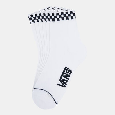 Vans Women's Peek-A-Check Crew Socks (1 Pack) White Vans Women's Peek-A-Check Crew Socks (1 Pack) White