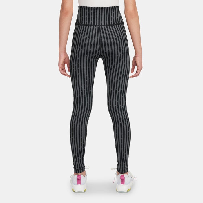 Nike Kids' One Dri-FIT Leggings (Older Kids) Black Nike Kids' One Dri-FIT Leggings (Older Kids) Black image number 1