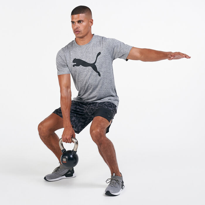 PUMA Men's Favourite Heather Cat T-Shirt Grey PUMA Men's Favourite Heather Cat T-Shirt Grey image number 2