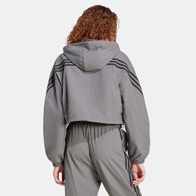 adidas Women's Future Icons 3-Stripes WIND.RDY Jacket Grey adidas Women's Future Icons 3-Stripes WIND.RDY Jacket Grey