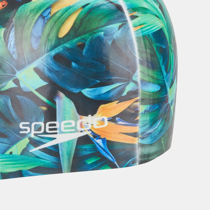 Speedo Digital Printed Swimming Cap Black image number 2