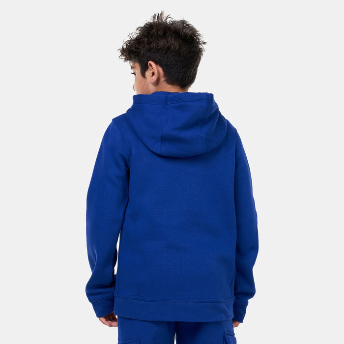 Nike Kids' Sportswear Fleece Graphic Hoodie Blue Nike Kids' Sportswear Fleece Graphic Hoodie Blue image number 1
