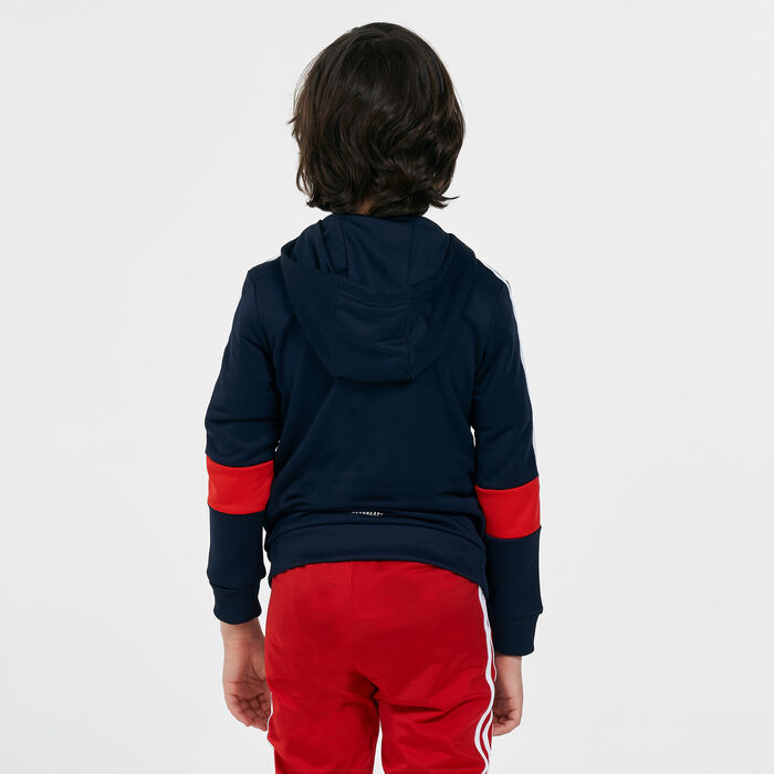 adidas Kids' 3-Stripes Primeblue AEROREADY Hoodie Blue adidas Kids' 3-Stripes Primeblue AEROREADY Hoodie Blue image number 1
