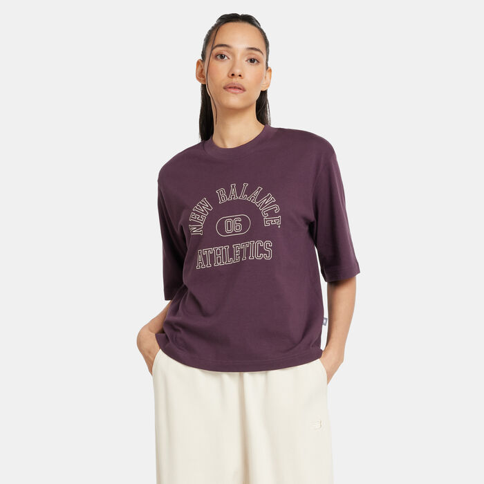 New Balance Women's Graphic Jersey T-Shirt Brown New Balance Women's Graphic Jersey T-Shirt Brown image number 0
