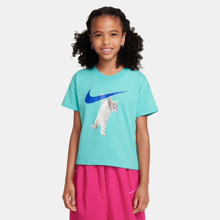 Nike Kids' Sportswear T-Shirt (Older Kids) Blue Nike Kids' Sportswear T-Shirt (Older Kids) Blue image number 0