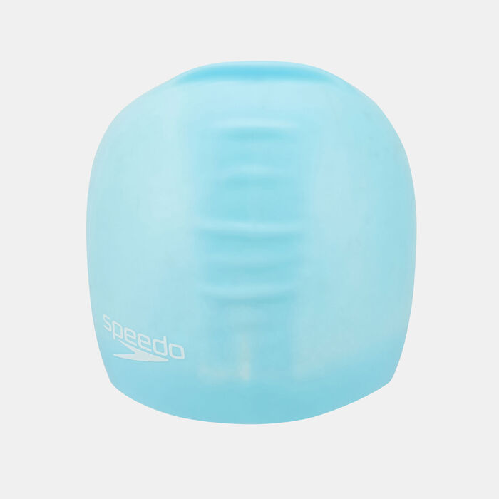 Speedo Plain Moulded Cap Blue image number 1