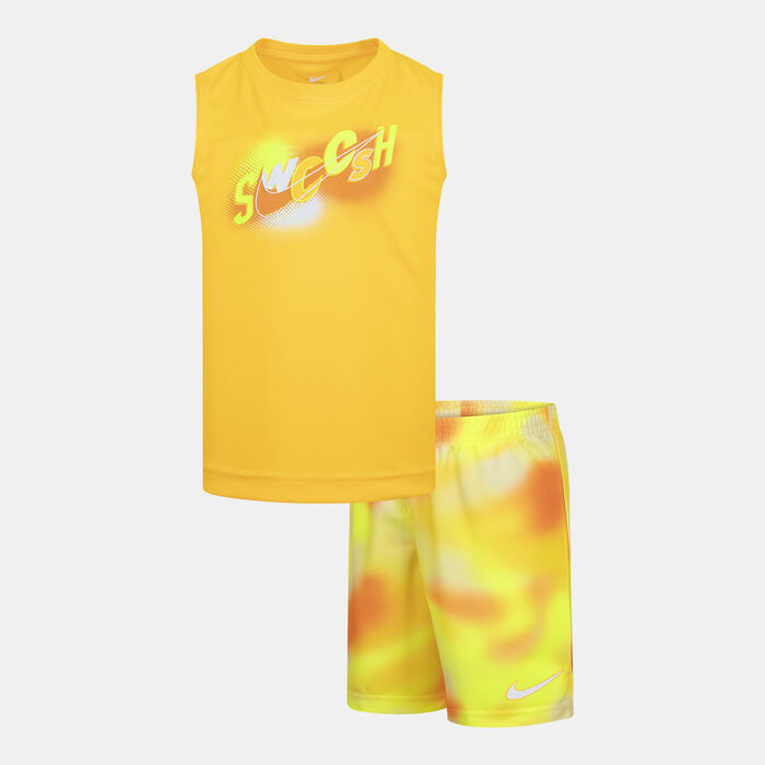 Nike Kids' Hazy Rays Tank Top and Shorts Set Orange image number 0
