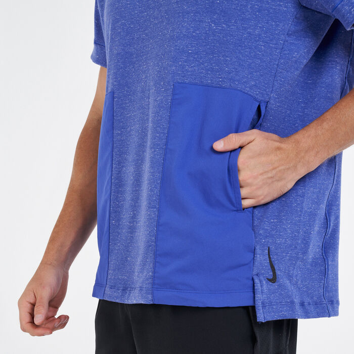 Nike Men's Yoga Dri-FIT T-Shirt Blue Nike Men's Yoga Dri-FIT T-Shirt Blue image number 3