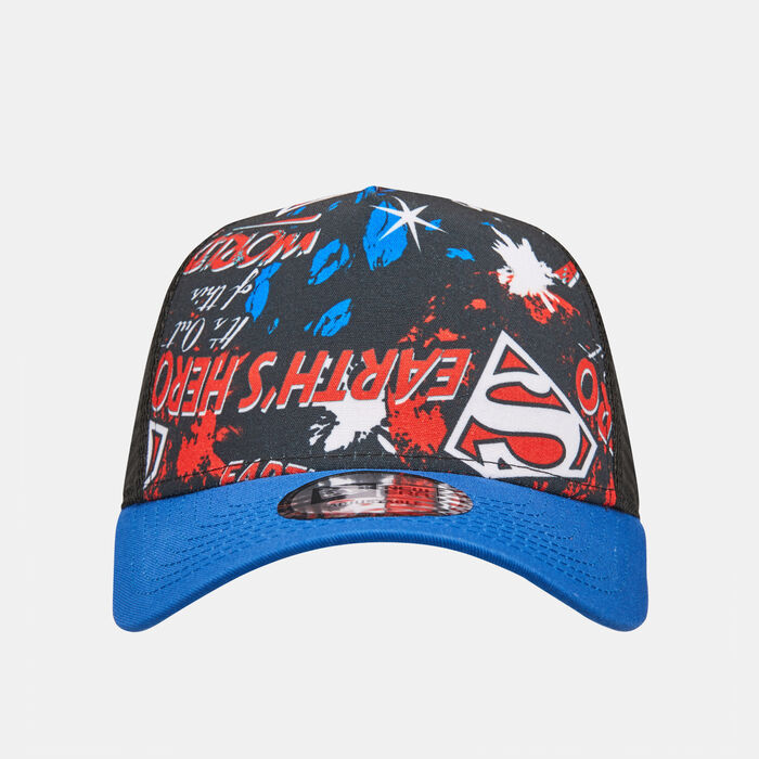 New Era Kids' Superman DC Print Trucker Cap Blue New Era Kids' Superman DC Print Trucker Cap Blue image number 0