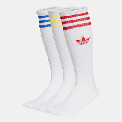 adidas Originals Men's Solid Crew Socks (3 Pairs) White