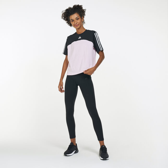 adidas Women's Colourblocked Boyfriend T-Shirt Black adidas Women's Colourblocked Boyfriend T-Shirt Black image number 2
