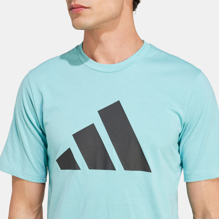 adidas Men's Train Essentials Feelready Logo Training T-Shirt Blue adidas Men's Train Essentials Feelready Logo Training T-Shirt Blue image number 4