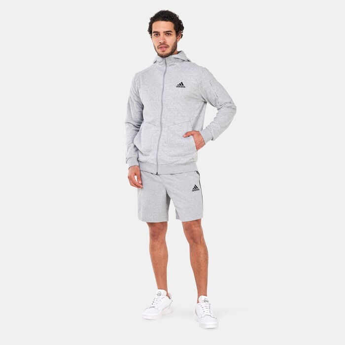adidas Men's AEROREADY Essentials 3-Stripes Shorts Grey adidas Men's AEROREADY Essentials 3-Stripes Shorts Grey image number 2