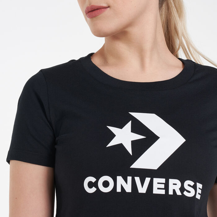 Converse Women's Star Chevron T-Shirt Black image number 3
