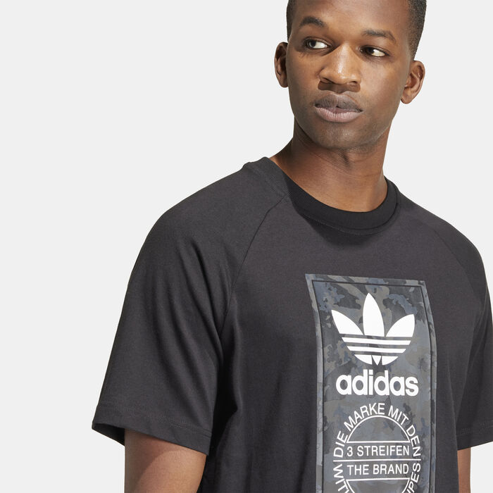 adidas Originals Men's Camo Tongue T-Shirt Black adidas Originals Men's Camo Tongue T-Shirt Black image number 3
