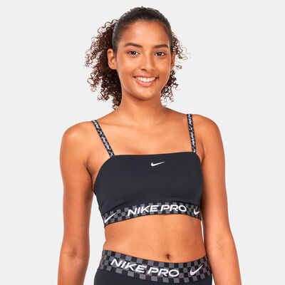 Nike Women's Pro Indy Dri-FIT Light-Support Bandeau Sports Bra Black