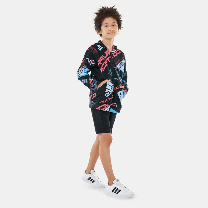 adidas Kids' ARKD3 Relaxed Graphic Full-Zip Hoodie Multi adidas Kids' ARKD3 Relaxed Graphic Full-Zip Hoodie Multi image number 2