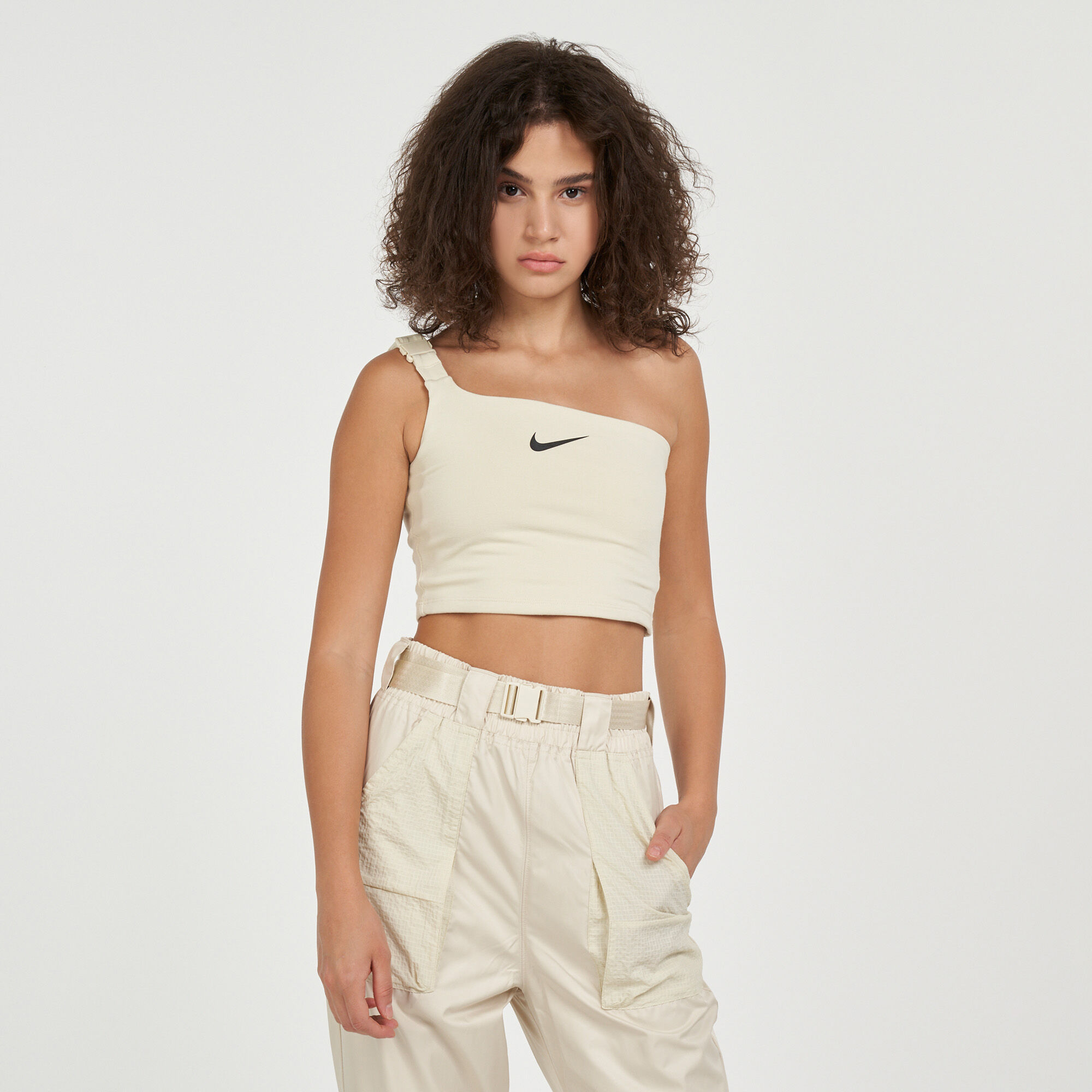 Nike one shoulder crop top online