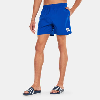 adidas Men's Short Length Solid Swim Shorts Blue