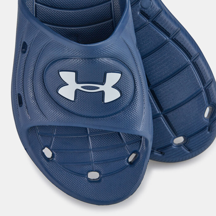 Under Armour Men's Locker IV Slides Blue Under Armour Men's Locker IV Slides Blue image number 2