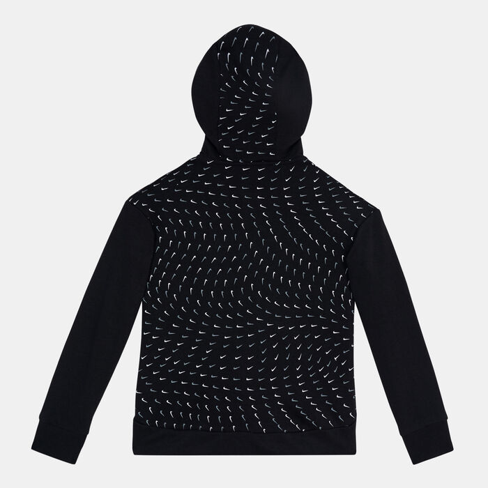 Nike Kids' Essentials Allover Print Hoodie Black Nike Kids' Essentials Allover Print Hoodie Black image number 1