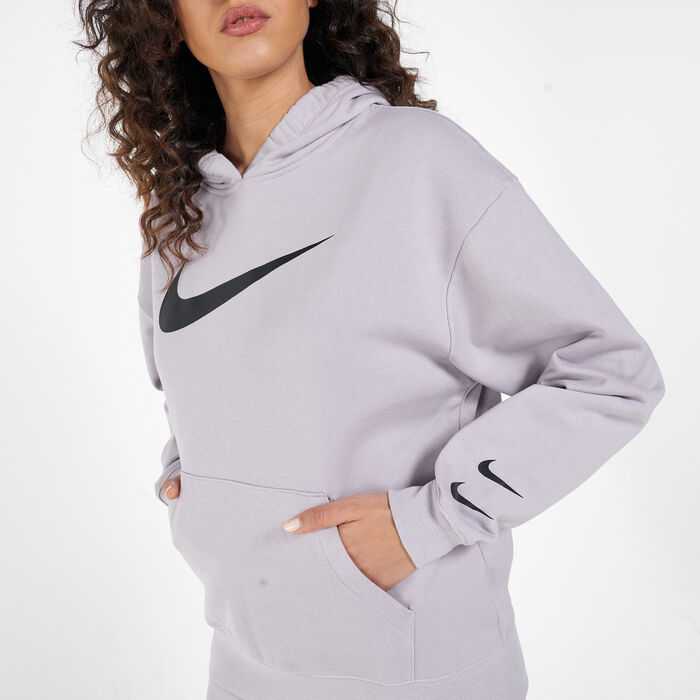 Nike Women's Sportswear Swoosh Hoodie Grey Nike Women's Sportswear Swoosh Hoodie Grey image number 3