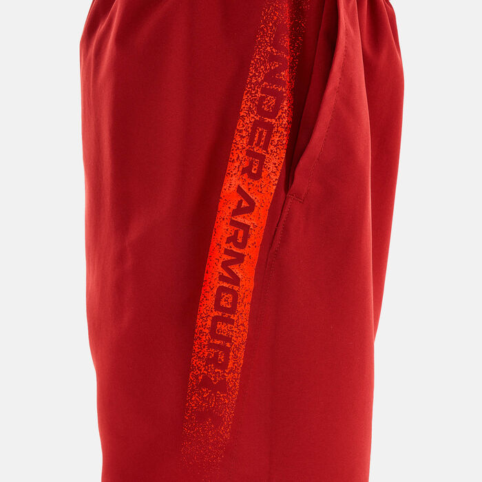 Under Armour Kids' UA Woven Graphic Shorts Red Under Armour Kids' UA Woven Graphic Shorts Red image number 3