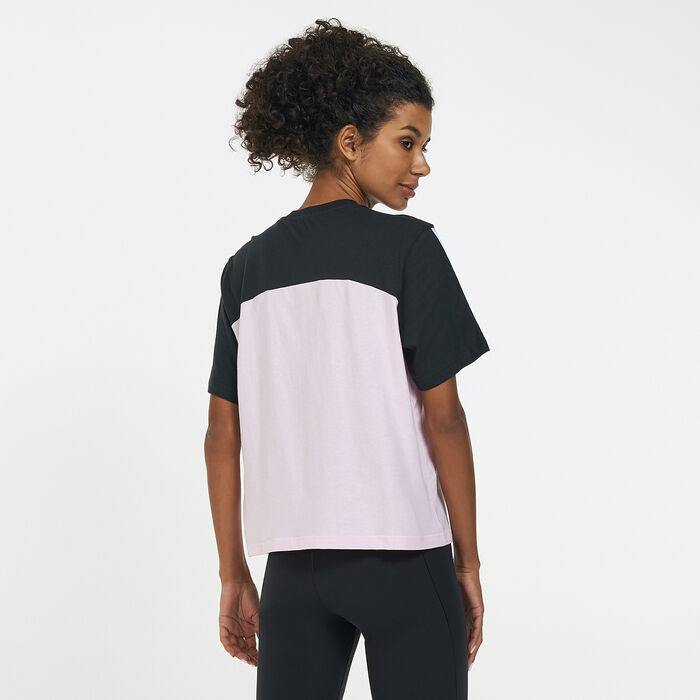 adidas Women's Colourblocked Boyfriend T-Shirt Black adidas Women's Colourblocked Boyfriend T-Shirt Black image number 1