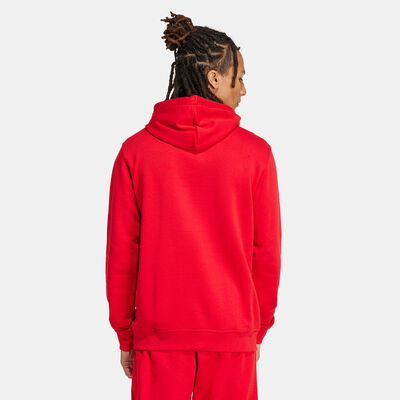 adidas Originals Men's Trefoil Essentials Hoodie Red adidas Originals Men's Trefoil Essentials Hoodie Red