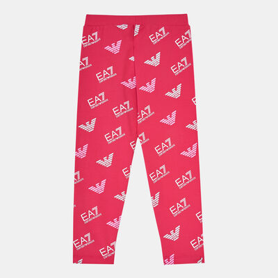 EA7 Emporio Armani Kids' Graphic Series Leggings Pink