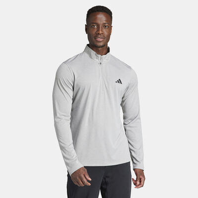 adidas Men's Train Essentials Training 1/4-Zip Top Grey