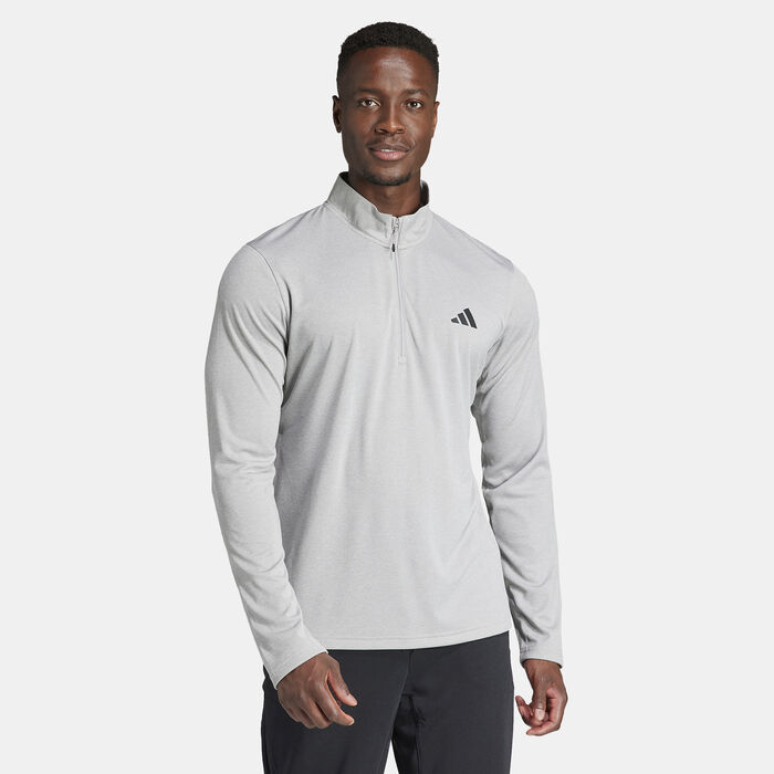 adidas Men's Train Essentials Training 1/4-Zip Top Grey adidas Men's Train Essentials Training 1/4-Zip Top Grey image number 0