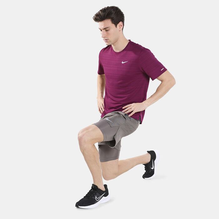 Nike Men's Dri-FIT Miler T-Shirt Purple Nike Men's Dri-FIT Miler T-Shirt Purple image number 2