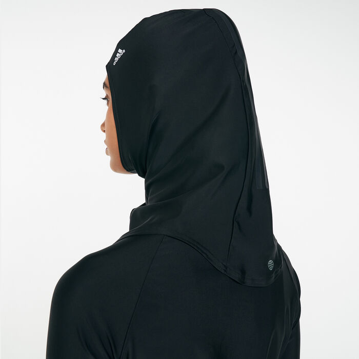 adidas Women's 3-Stripes Swimming Hijab Black adidas Women's 3-Stripes Swimming Hijab Black image number 1
