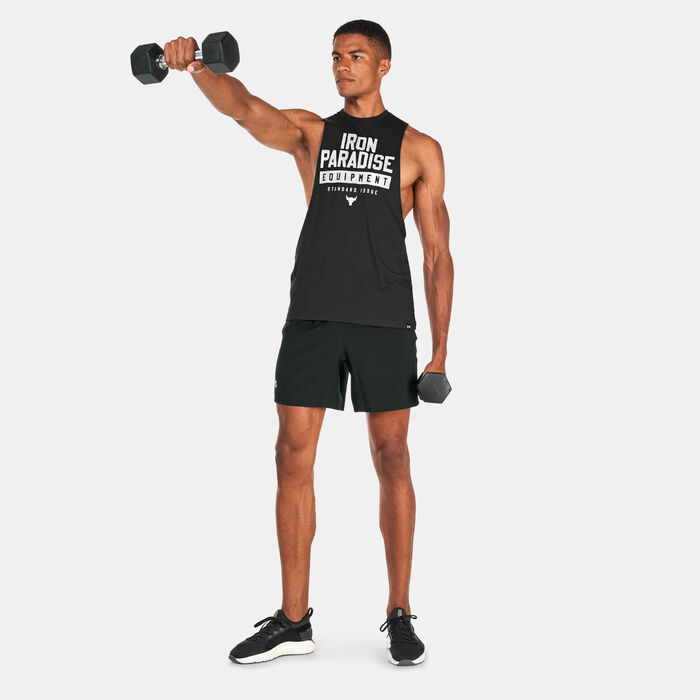 Under Armour Men's Project Rock Iron Muscle Tank Top Black image number 2