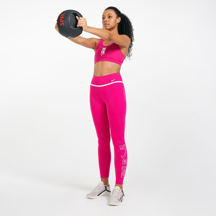 Nike Women's Icon Clash Swoosh Hybrid Sports Bra Red Nike Women's Icon Clash Swoosh Hybrid Sports Bra Red image number 2