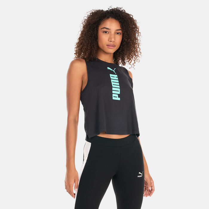 PUMA Women's Fit Tri-blend Training Tank Top Black PUMA Women's Fit Tri-blend Training Tank Top Black image number 0