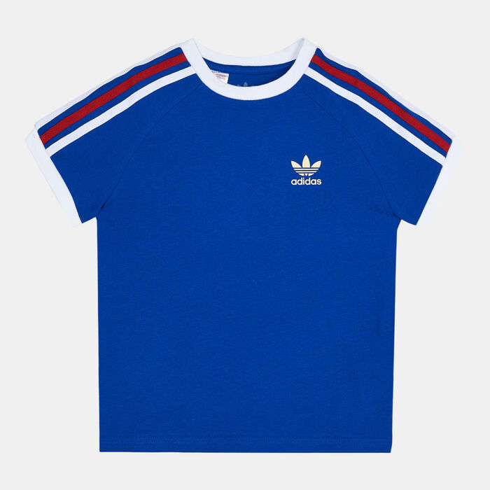 adidas Originals Kids' Adicolor 3-Stripes T-Shirt Blue adidas Originals Kids' Adicolor 3-Stripes T-Shirt Blue image number 0