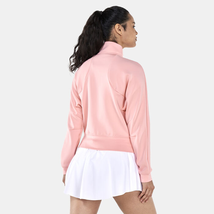 Nike Women's Court Dri-FIT Heritage Full Zip Jacket Pink Nike Women's Court Dri-FIT Heritage Full Zip Jacket Pink image number 1