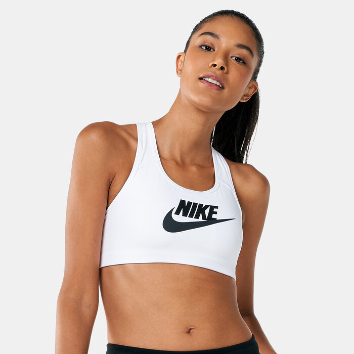 Nike Women's Dri-FIT Swoosh Sports Bra White image number 0