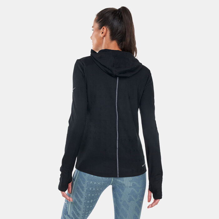 Nike Women's Therma-FIT ADV Long Sleeves Running Hoodie Black Nike Women's Therma-FIT ADV Long Sleeves Running Hoodie Black image number 1