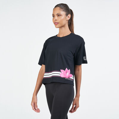 EA7 Emporio Armani Women's Coloublock T-Shirt Black EA7 Emporio Armani Women's Coloublock T-Shirt Black