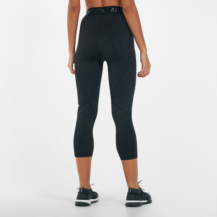 adidas Women's Techfit 3/4 Camo Leggings Black adidas Women's Techfit 3/4 Camo Leggings Black image number 1