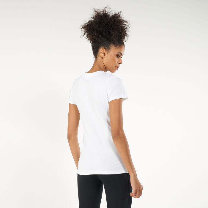 Nike Women's Just Do It Slim T-Shirt White Nike Women's Just Do It Slim T-Shirt White image number 1