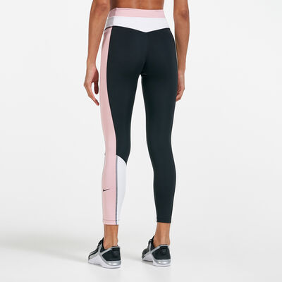 Nike Women's One Colour Block 7/8 Leggings Black Nike Women's One Colour Block 7/8 Leggings Black