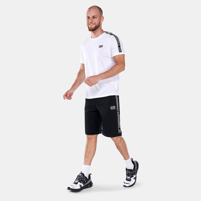 EA7 Emporio Armani Men's Train Logo Series Tape T-Shirt White image number 2