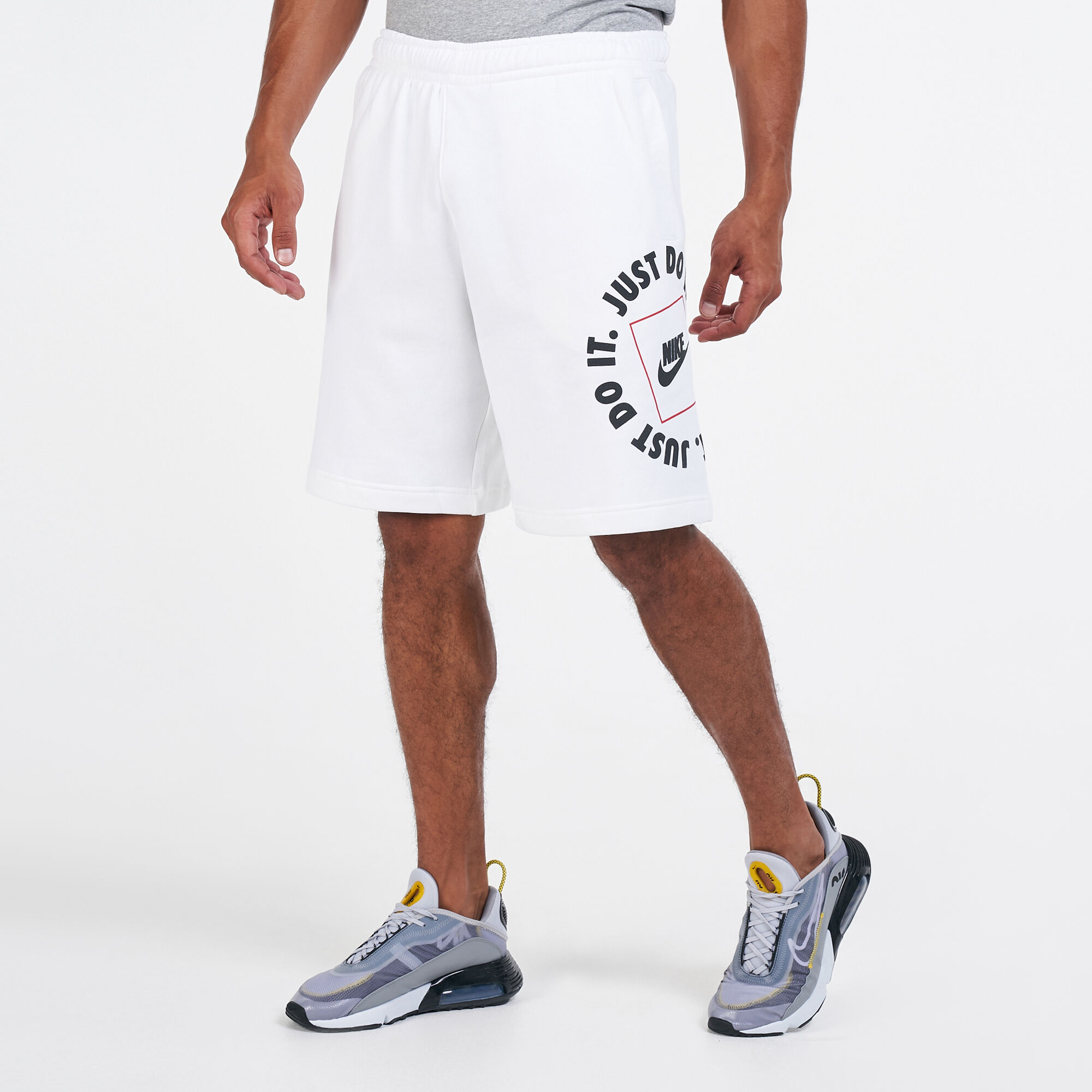 Buy Nike Men s Sportswear Just Do It Fleece Shorts White in Qatar SSS
