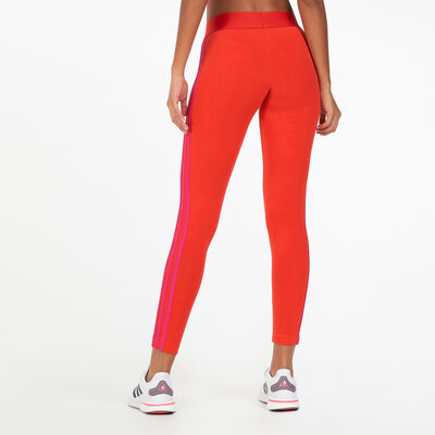 adidas Women's 3 Stripes Leggings Red adidas Women's 3 Stripes Leggings Red