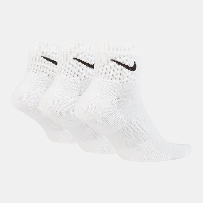 Nike Everyday Cushion Ankle Socks (3 Pairs) White Nike Everyday Cushion Ankle Socks (3 Pairs) White image number 1