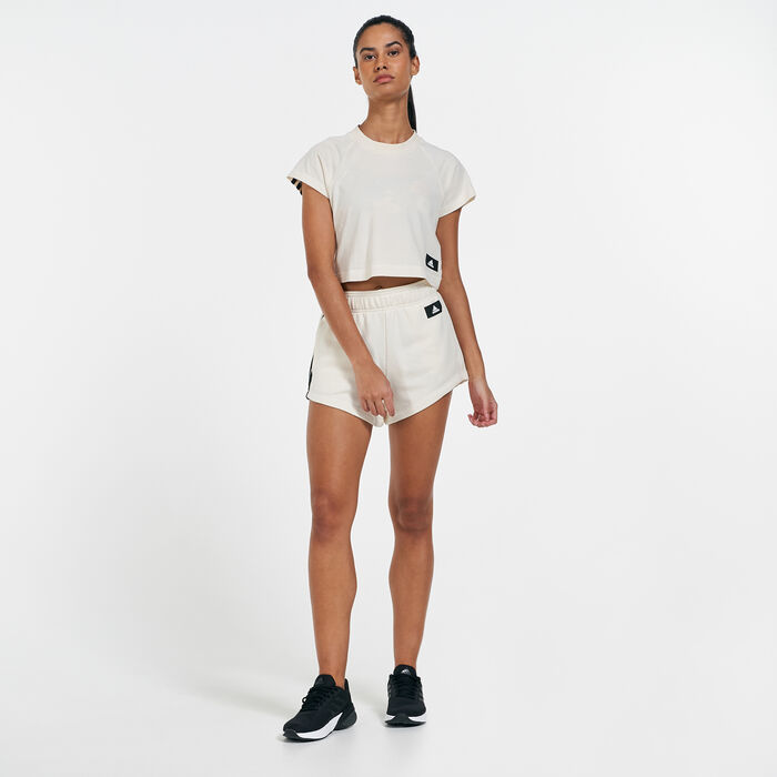 adidas Women's Recycled Cotton Crop T-Shirt Multi adidas Women's Recycled Cotton Crop T-Shirt Multi image number 2